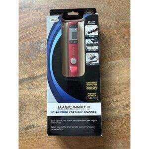 VuPoint Magic Wand III Platinum Portable Scanner PDS-ST442R-VP 1050 DPI Red